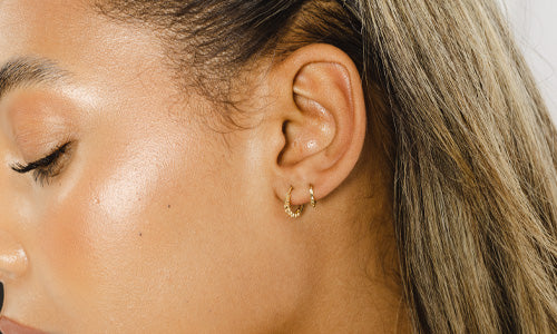 Solid Gold Diamond Cartilage Hoop | Maya Magal London